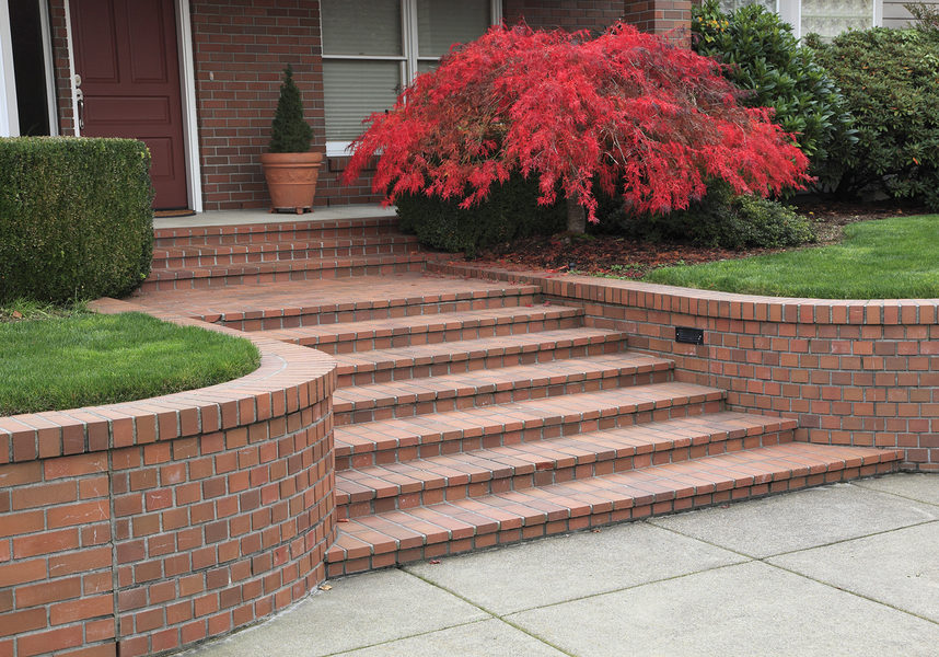 house mad of red brick stones